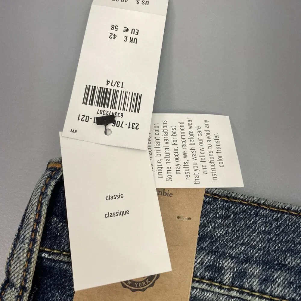 Abercrombie‎ Jeans Classic Straight Leg Stretch Denim Youth Kids 14